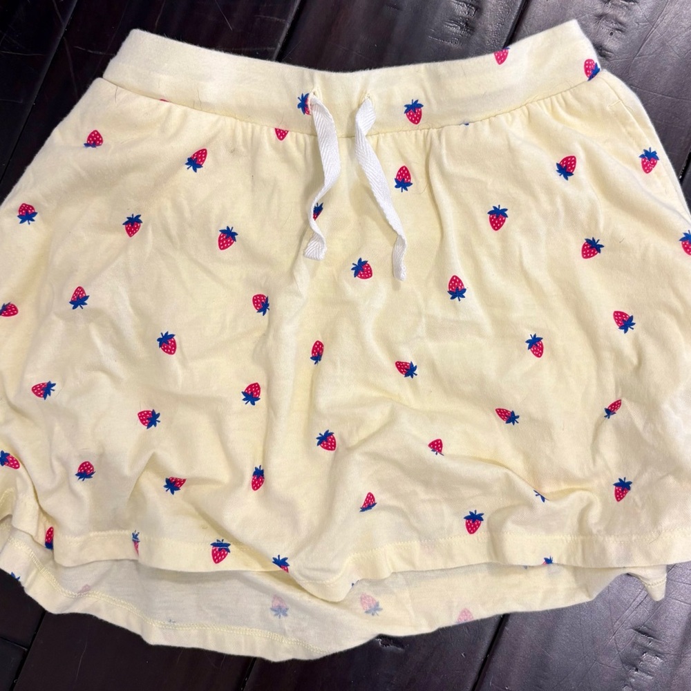 Cat & Jack Yellow Skirt with Strawberry Print
